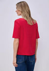 Street One V-Neck T-Shirt, Red