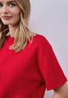 Street One Boat Neck Basic Jumper, Red