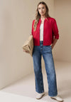 Street One Cropped Zip Up Bomber Jacket, Red