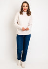 Street One Cable Knit Jumper, Whisper Crean Melange