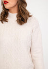 Street One Cable Knit Jumper, Whisper Crean Melange