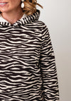 Street One Zebra Print Hoodie, Brown