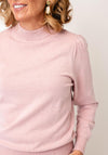 Street One High Neck Cuffed Sleeve Jumper, Pink