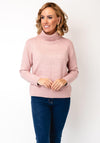 Street One Roll Neck Cotton Jumper, Pink