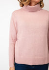 Street One Roll Neck Cotton Jumper, Pink