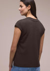 Street One V Neck T-Shirt, Brown