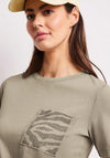 Street One Embellished Pocket T-Shirt, Beige