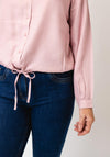 Street One Ruffled Neck Button Up Blouse, Pink