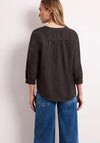 Street One V Neck Tunic Blouse, Brown