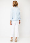 Street One Striped Button Front Shirt, Blue and White