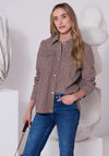 Street One Checked with Chest Pockets Jacket, Pink Multi