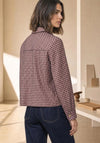 Street One Checked with Chest Pockets Jacket, Pink Multi