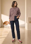 Street One Checked with Chest Pockets Jacket, Pink Multi