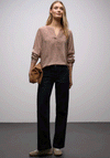 Street One Leopard Print V Neck Blouse, Pink