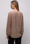 Street One Leopard Print V Neck Blouse, Pink