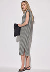 Street One Striped Knit Midi Dress, Black and White