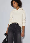 Street One Cotton Hoodie, Cream