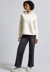 Street One Cotton Hoodie, Cream