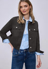 Street One Cotton Blend Jacket, Brown