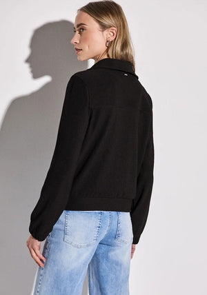 Street One Ribbed Pocket Detail Jacket, Black