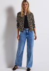 Street One Leopard Print Bomber Jacket, Brown