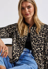 Street One Leopard Print Bomber Jacket, Brown