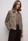 Street One Short Velour Jacket, Light Brown