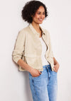 Street One Faux Suede Jacket, Neutral