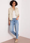 Street One Faux Suede Jacket, Neutral