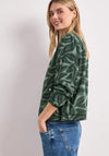 Street One Leaf Print Bomber Jacket, Green