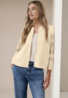 Street One Knit Sleeve Bomber Jacket, Cream