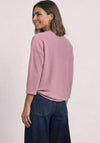 Street One Ribbed Cropped Sleeve Jacket, Pink