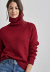 Street One Knit Roll Neck Jumper, Autunm Red