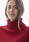 Street One Knit Roll Neck Jumper, Autunm Red