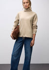 Street One Roll Neck Sweatshirt, Beige