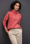 Street One Two Tone Roll Neck Jumper, Red
