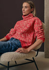 Street One Two Tone Roll Neck Jumper, Red