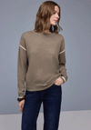 Street One Knit Round Neck Jumper, Brown