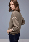 Street One Knit Round Neck Jumper, Brown