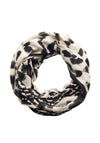Street One Printed Loop Scarf, Beige and Black