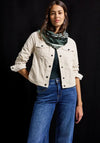 Street One Zebra Patterned Loop Scarf, Green