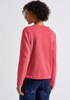 Street One Drawstring Trim Crew Neck Sweatshirt, Pink