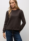 Street One Drawstring Hem Sweatshirt, Brown