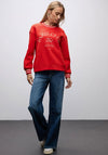Street One Paris Club Slogan Sweatshirt, Red