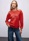 Street One Paris Club Slogan Sweatshirt, Red