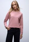 Street One Rib Neck Sweatshirt, Pink