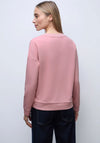 Street One Rib Neck Sweatshirt, Pink
