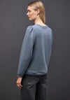 Street One Soft Touch Tie Trim Sweatshirt, Blue
