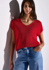 Street One Knit Sweater Vest, Red