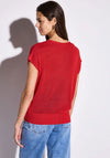Street One Knit Sweater Vest, Red